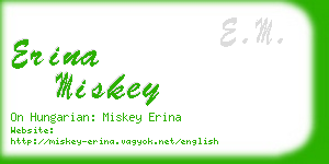 erina miskey business card